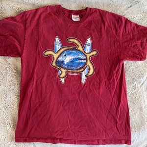 COOL HAWAII TEE, TURTLE LOGO, NORTH SHORE SURFING TEE